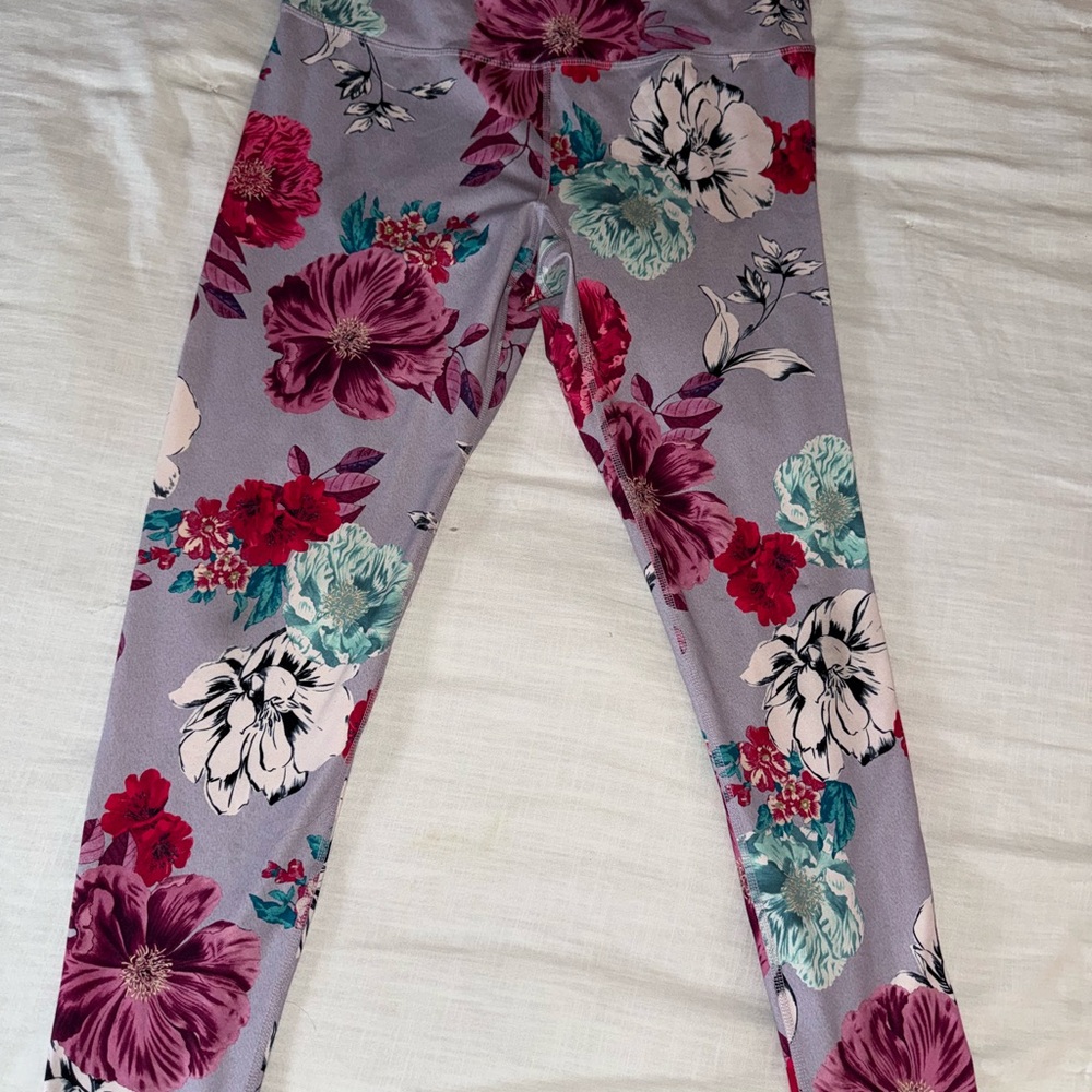 Old Navy Floral Pink & Purple Leggings
